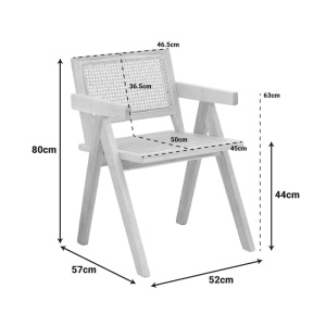 Стол Winslow Bej 51x54x80 cm - Img 2