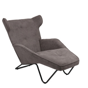 Фотьойл с облегалка за крака Totely Pako Pako World Dark grey 74.5x122x90 cm