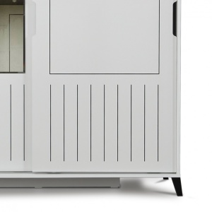 Шкаф Pasific Home Fuga - 190 Блестящ бял шкаф - Img 4