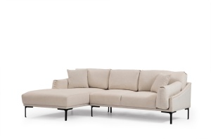 Ъглов диван Лео Крем 255x150x65 см - Img 3