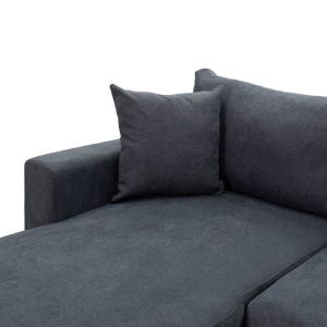 Ъглов диван Лилиан антрацит 225x148x81 см - Img 8