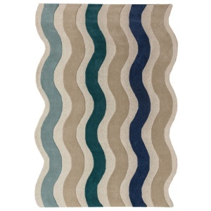 Covor Cascade Wool Albastru 200x290 cm - Img 6