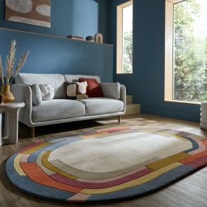 Covor oval Emryc Wool Multicolor 160x230 cm
