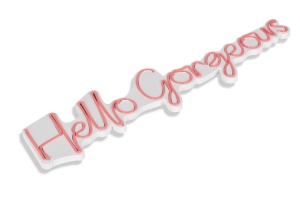 Hello Gorgeous LED декорация за стена Hello Gorgeous Pink 74x17x2 cm - Img 6
