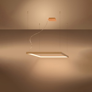 LED полилей 3000K, Nelya, златист, 80x80x150 см - Img 3