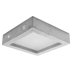 LED полилей 3000K, Riza, сив, 33x33x8 см