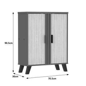 Pantofar V2, Shoby, сив, 30x70,5x91 см - Img 6