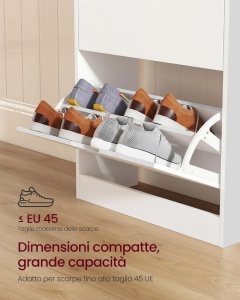 Pantofar White Vasagle 60x24x139 cm - Img 5