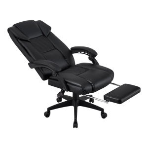 Scaun de birou cu suport picioare, Garnut, Pako, Negru 69x75x126 cm - Img 2