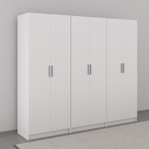 DRESSING CU 6 USI ALB - ELEGANTA SI FUNCTIONALITATE 240X220X50