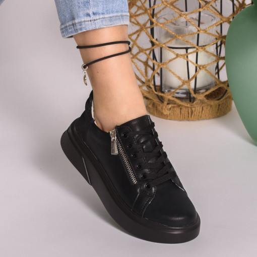 Pantofi Casual Piele Naturala Negri T5111