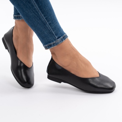 Balerini Piele Naturala AN9178  Negru