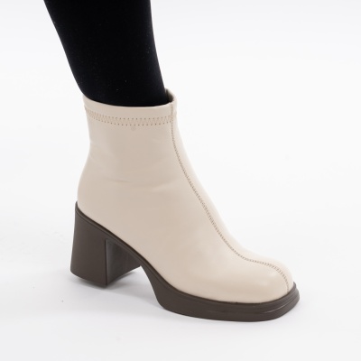 Botine Piele Naturala Bej 1350