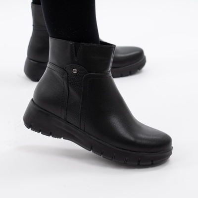 Cizme Piele Naturala Fermoar Negre 2807