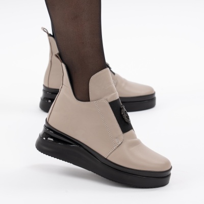 Ghete Piele Naturala Bej 061 934414