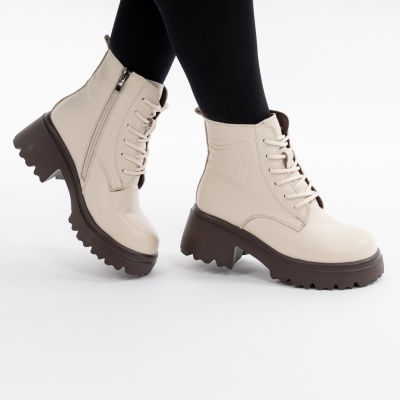 Ghete Piele Naturala Bej 80830-3