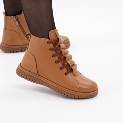 Ghete Piele Naturala Camel