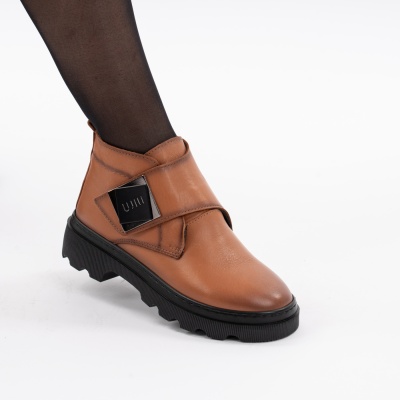 Ghete Piele Naturala Camel