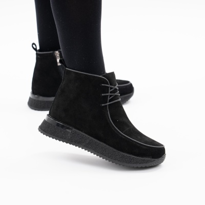 Ghete Piele Naturala Imblanite Talpa Striată Negru Sued Jy8070