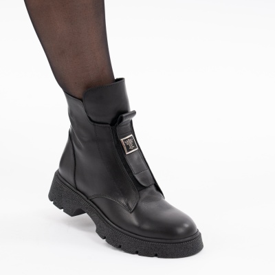 Ghete Piele Naturala Negru 091 24129-1