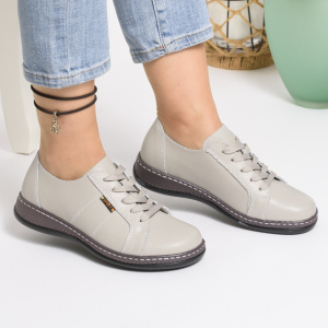 Pantofi Casual Piele Naturala AP2111 Gri