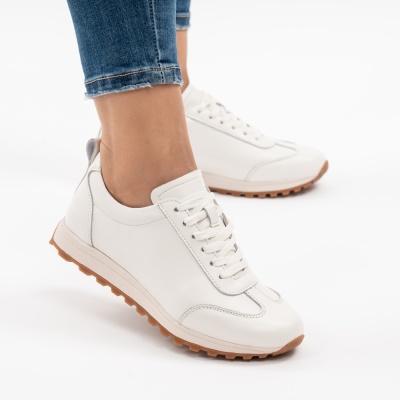 Pantofi Casual Piele Naturala Bej F002-642