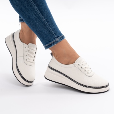 Pantofi Casual Piele Naturala Bej JY6700