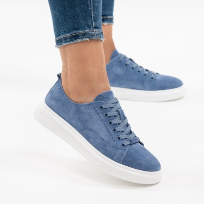 Pantofi Casual Piele Naturala Blue F005-031