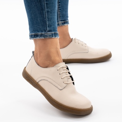 Pantofi Casual Piele Naturala COD 205 Bej