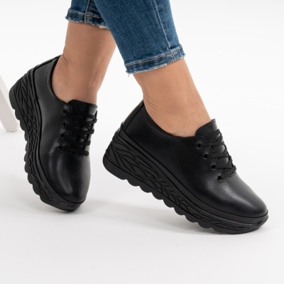 Pantofi Casual Piele Naturala JY5096 Negru