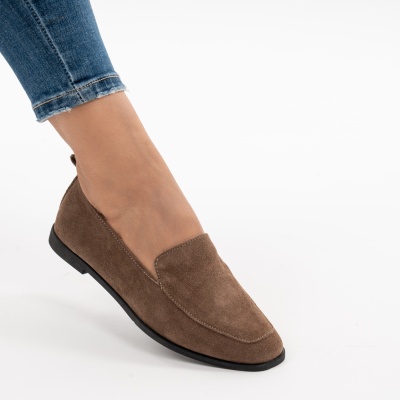 Pantofi Casual Piele Naturala Kahki R835