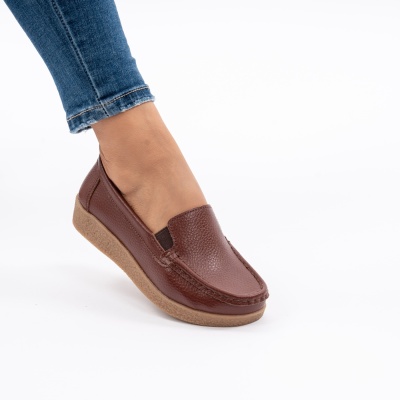 Pantofi Casual Piele Naturala Maro 1121-2