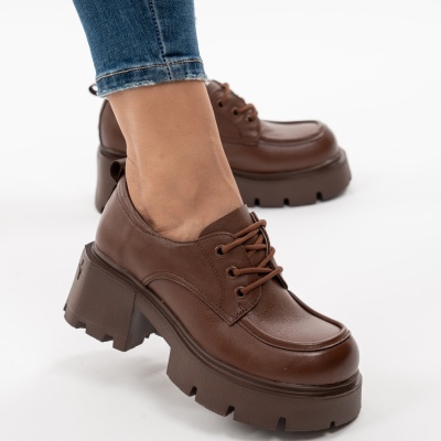 Pantofi Casual Piele Naturala Maro AN50318