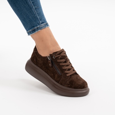 Pantofi Casual Piele Naturala Maro F002-651