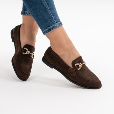 Pantofi Casual Piele Naturala Maro R837