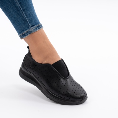 Pantofi Casual Piele Naturala Negri MM260