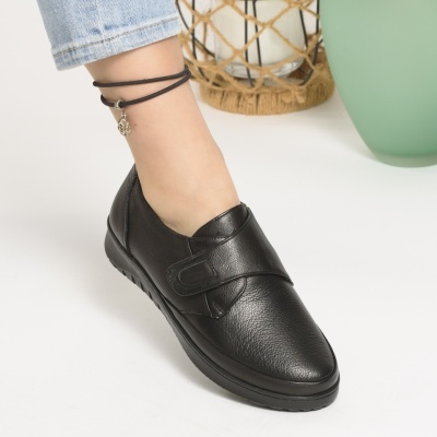 Pantofi Casual Piele Naturala Negri V3