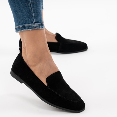 Pantofi Casual Piele Naturala Negru R835