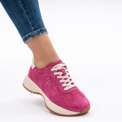 Pantofi Casual Piele Naturala Peach AN2598