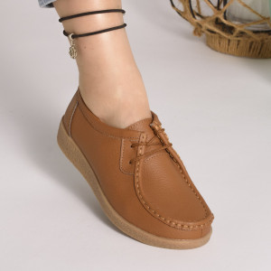Pantofi Casual Piele Naturala WK 212C Camel 