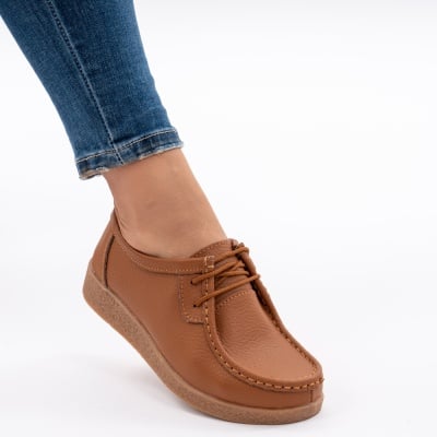 Pantofi Casual Piele Naturala WK 212C Camel