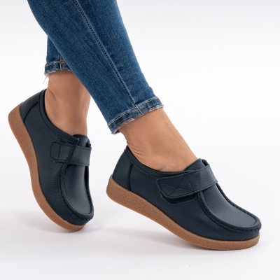 Pantofi Casual Piele Naturala WK 213C Albastri