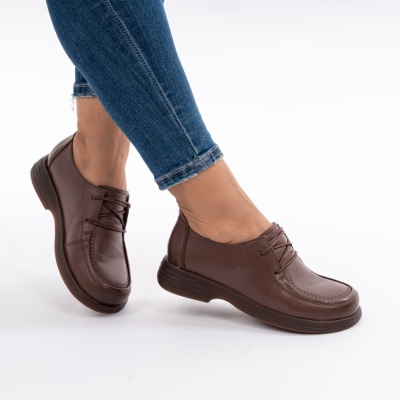 Pantofi Dama Piele Naturala Maro 8055