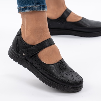 Pantofi Din Piele Naturala Negre 1260-9