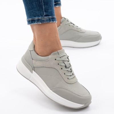 Pantofi Sport Piele Naturala Verde F001-948