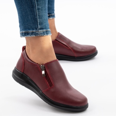 Pantofi Talpa Flexibila Piele Naturala T-3100 Visniu