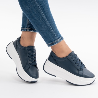 Pantofi Talpa Ortopedica Piele Naturala Bleumarin 6855