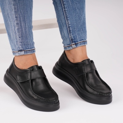 Pantofi Talpa Ortopedica Piele Naturala Negri 253