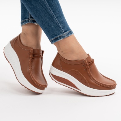 Pantofi Talpa Ortopedica Piele Naturala PL 42 Maro