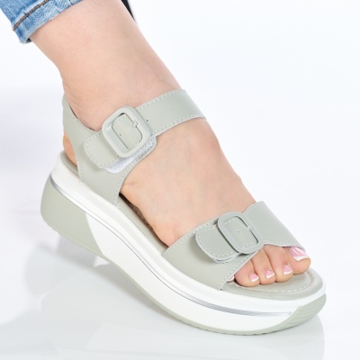 Sandale Piele Naturala Verde F001-806